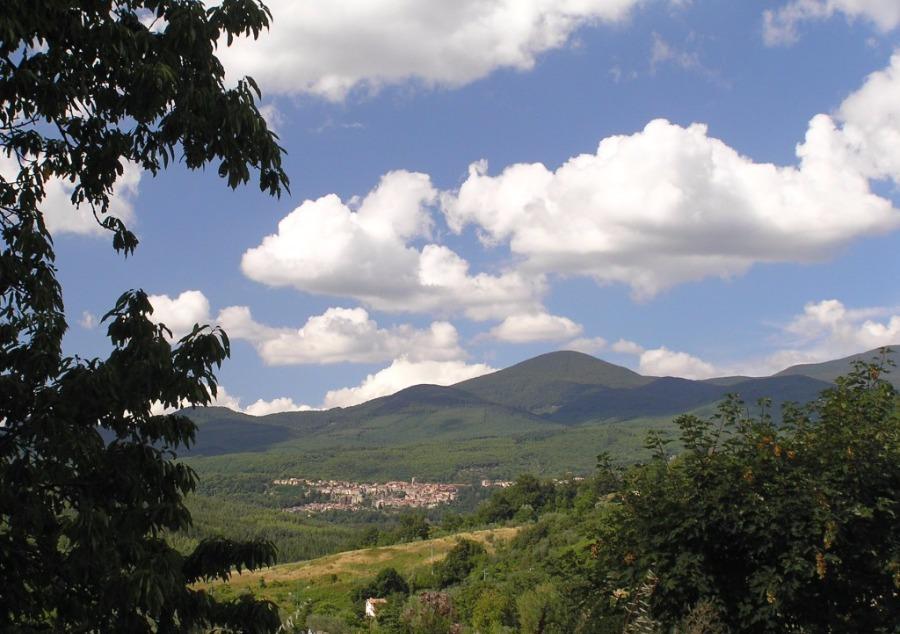 la vista dal Podere di Maggio su Monte Amiata
