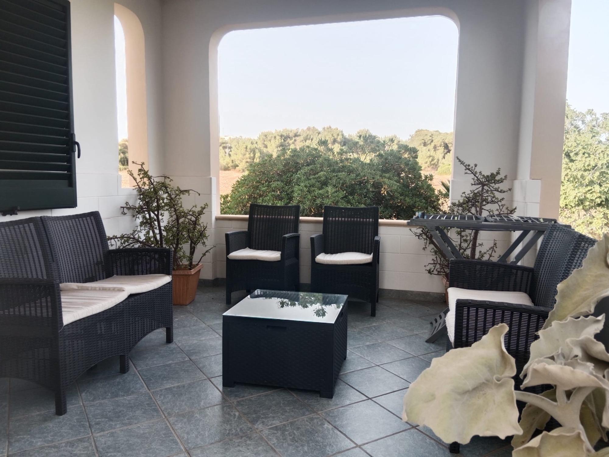 Veranda privata alloggio DELUXE