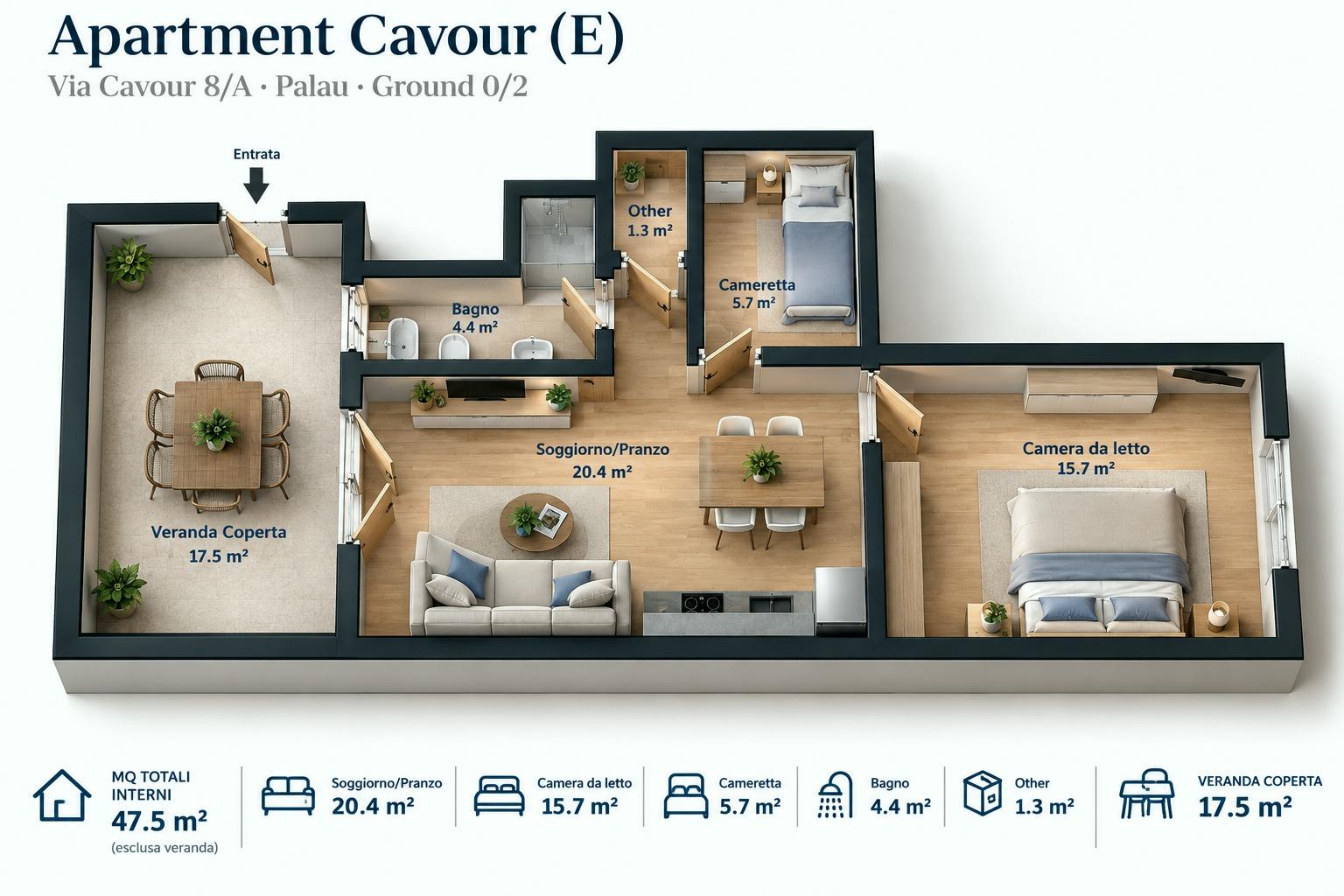 Planimetria Appartamento E Via Cavour