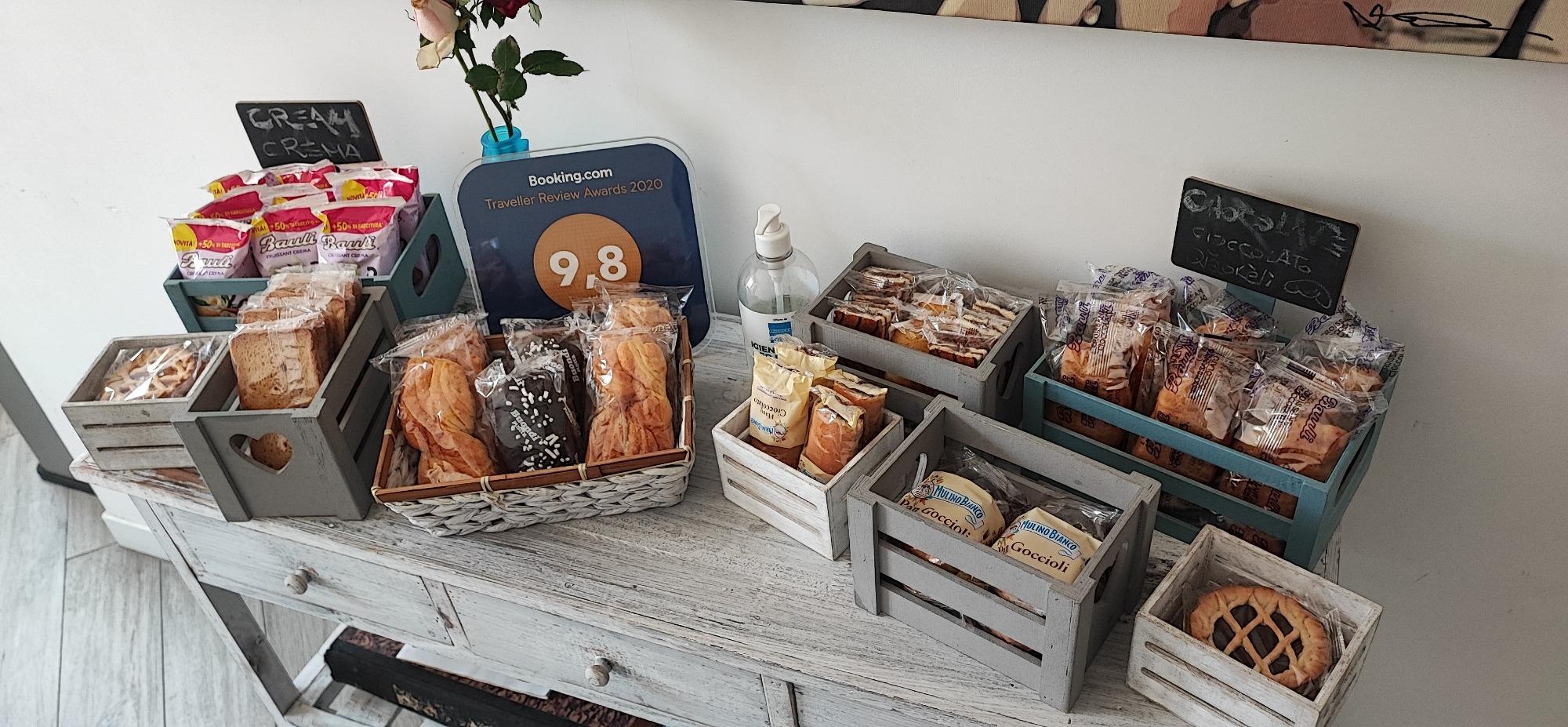 Colazione (cibo sigillato come previsto dalla legge italiana)