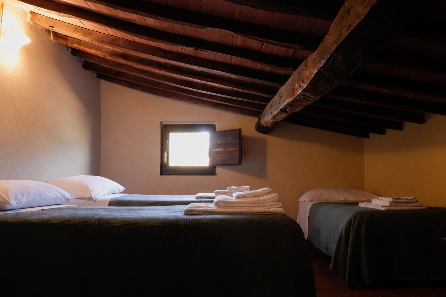 attic room with low roof