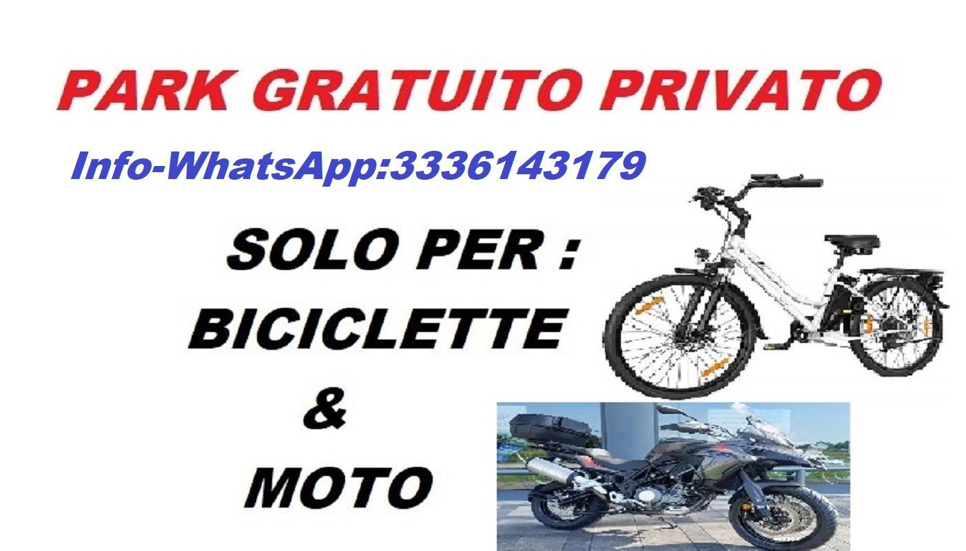 Park Gratuito Privato SOLO per Bici e Moto