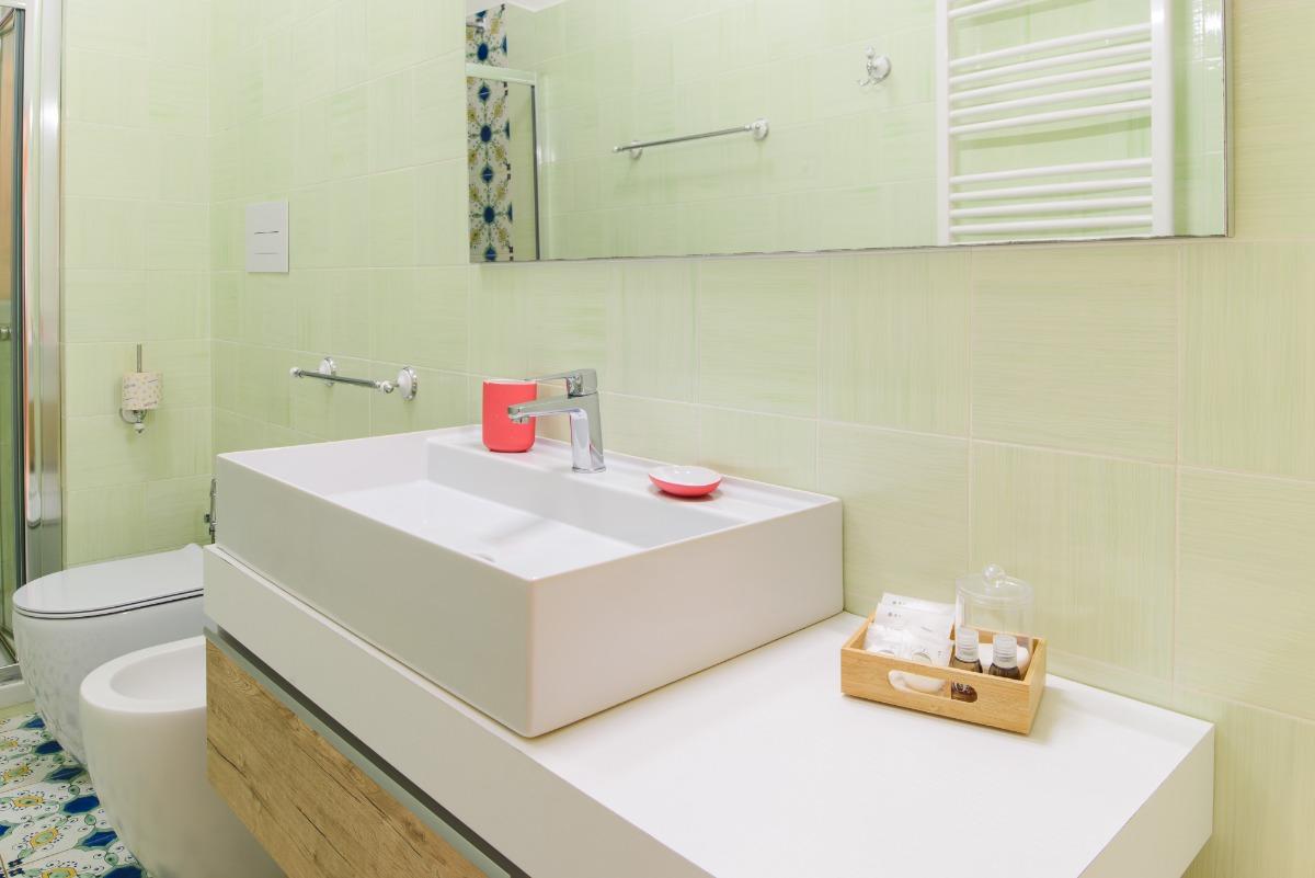 Bagno esterno esclusivo della camera Sichelgaita