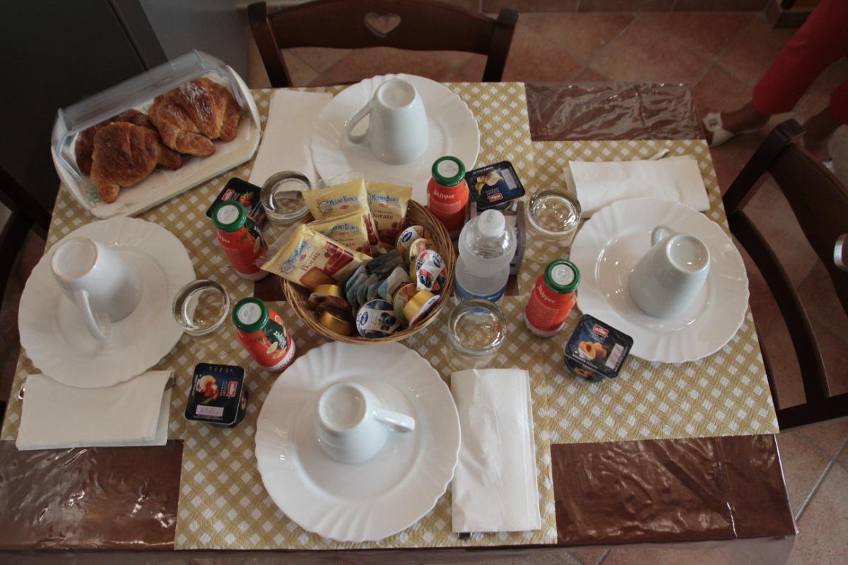 La colazione di B&B OASI DI MAMMA CLARA