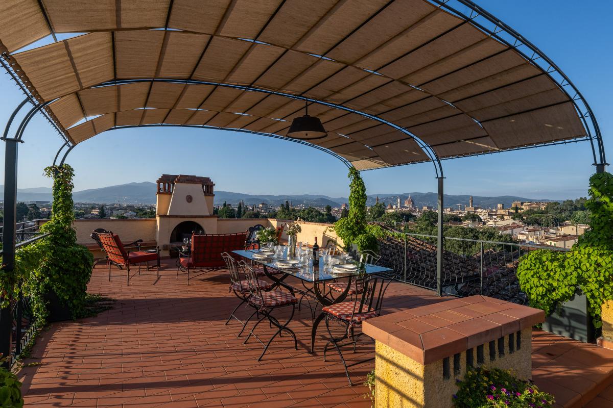 La vista dalla terrazza