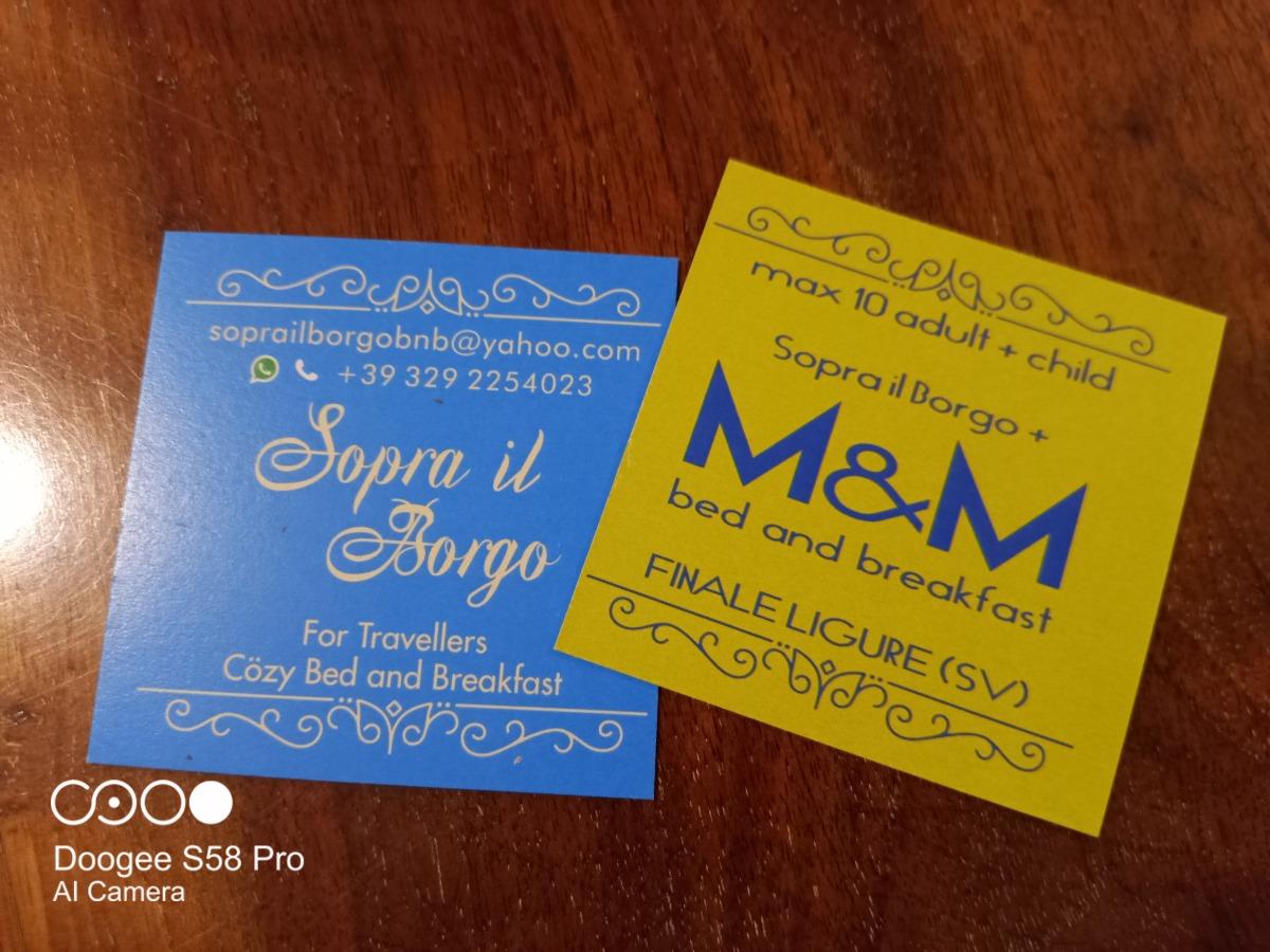 B&B M&M+ B&B Sopra il Borgo, suo fratello : ), possono ospitare,tra tutti e due, un numero max. complessivo di 10 ADULTI, più qualche bimbo