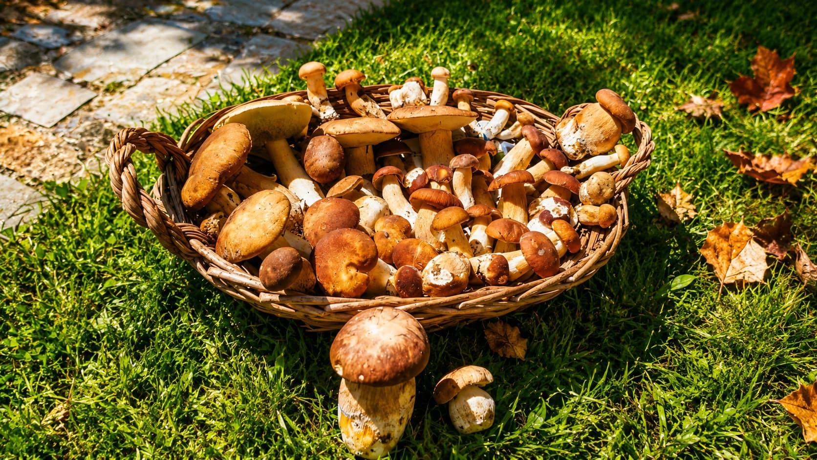 Funghi raccolti nei boschi delle Pizzorne, tra natura e sapori di montagna.