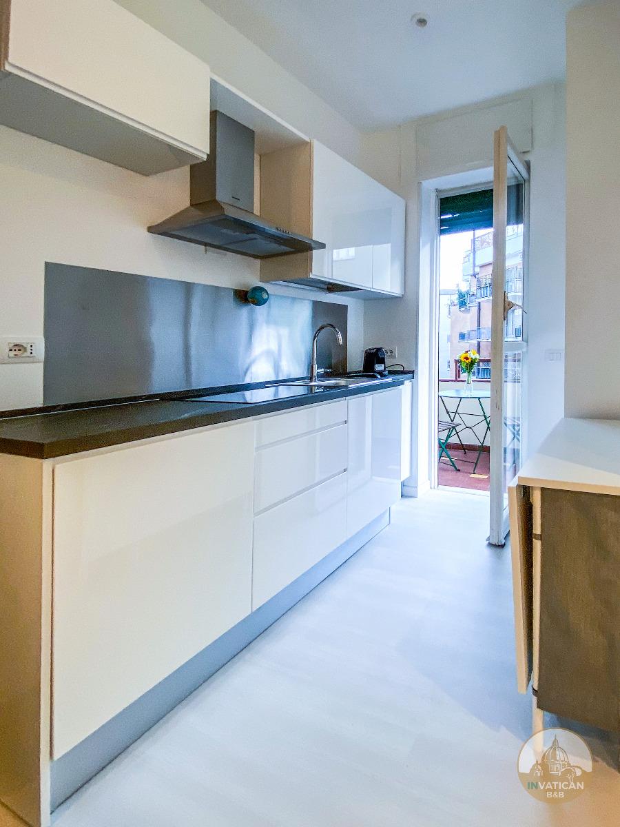 Piano cottura e lavoro B&B inVatican