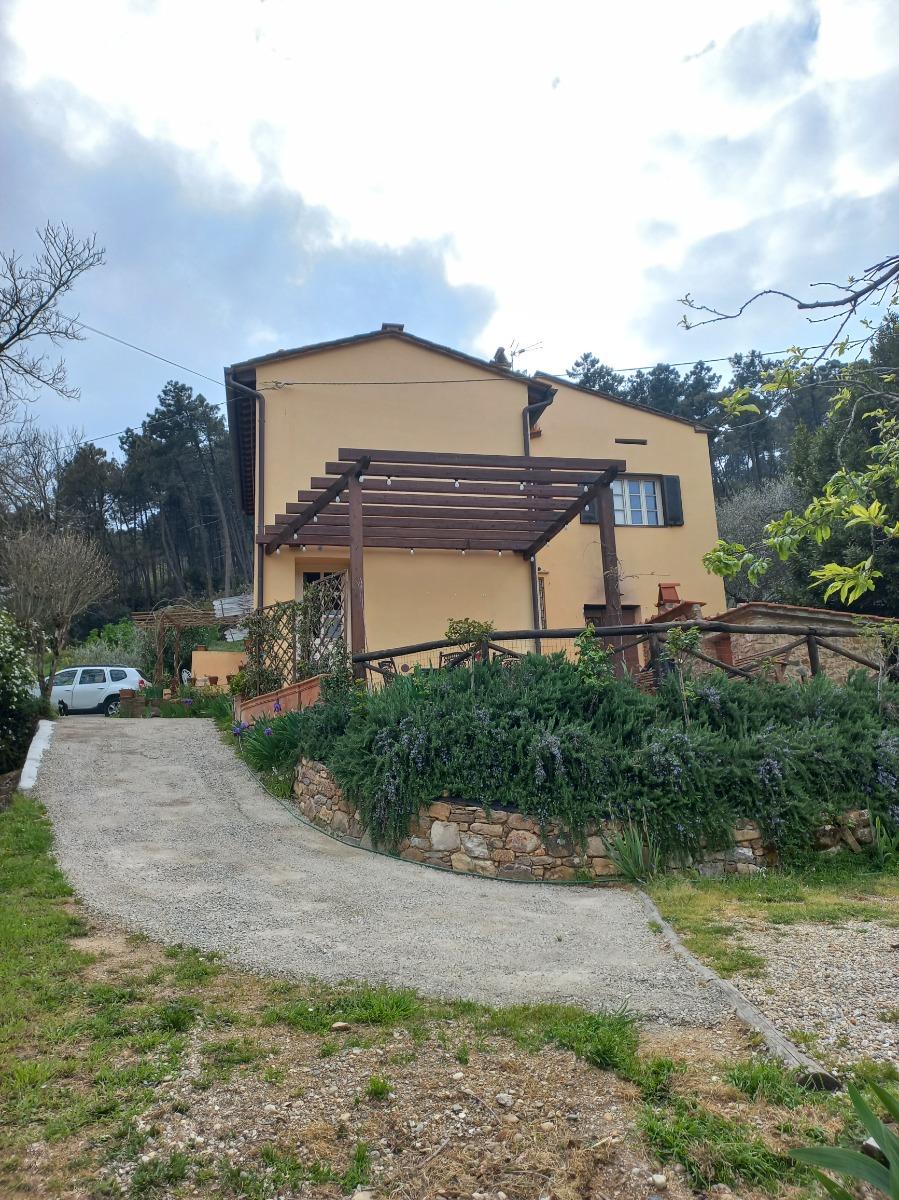 Strada che porta all'ampio posteggio sul retro.