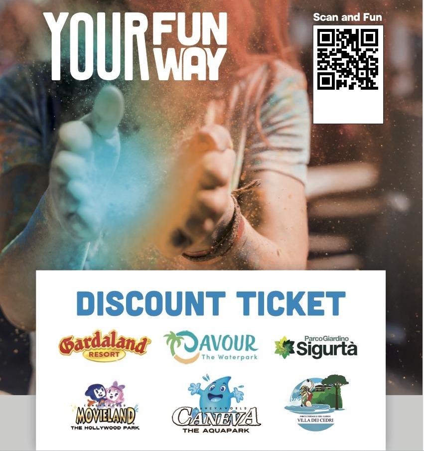 Scansione il Qr code per acquistare i biglietti scontati delle migliori attrazioni della zona!