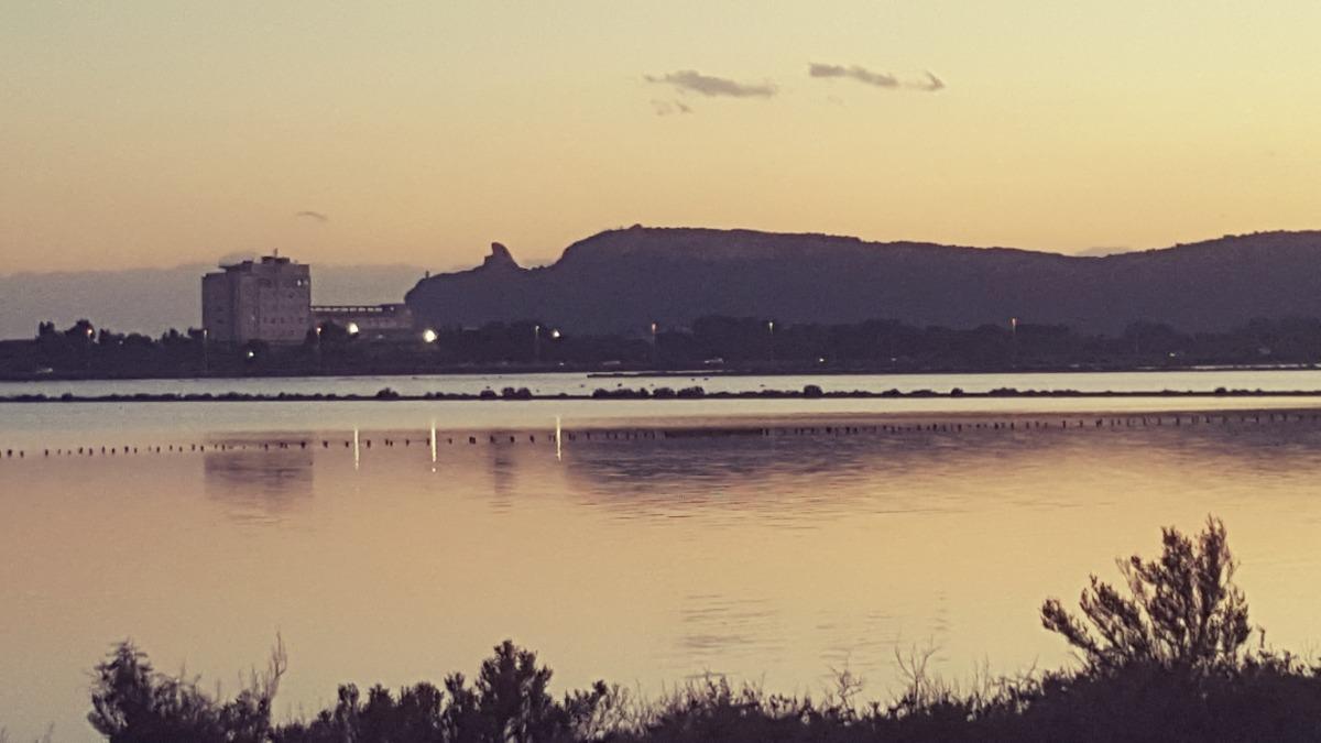 Vista da Parco Naturale Regionale Saline Molentargius