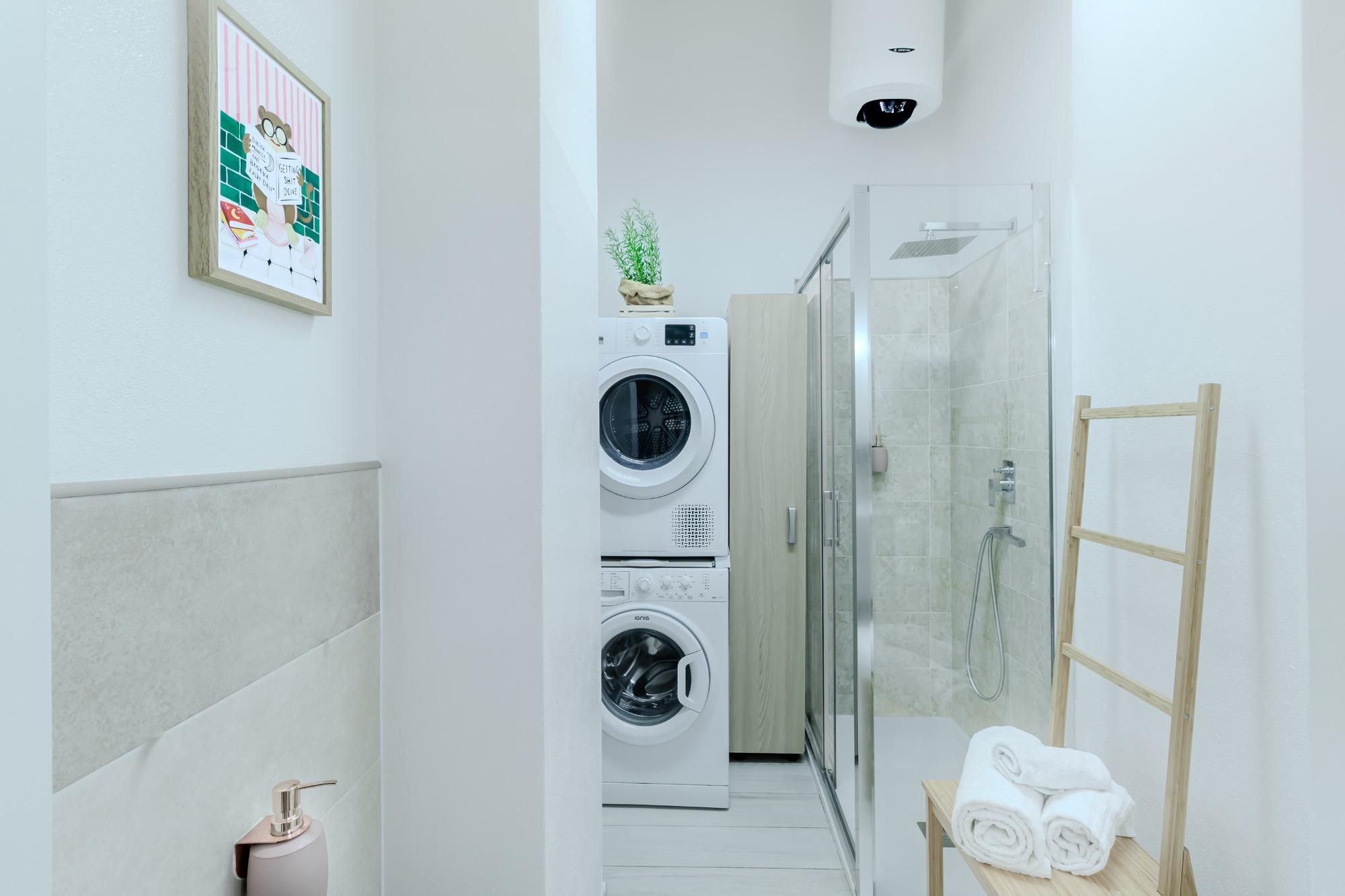 Lavatrice ascougatrice doccia