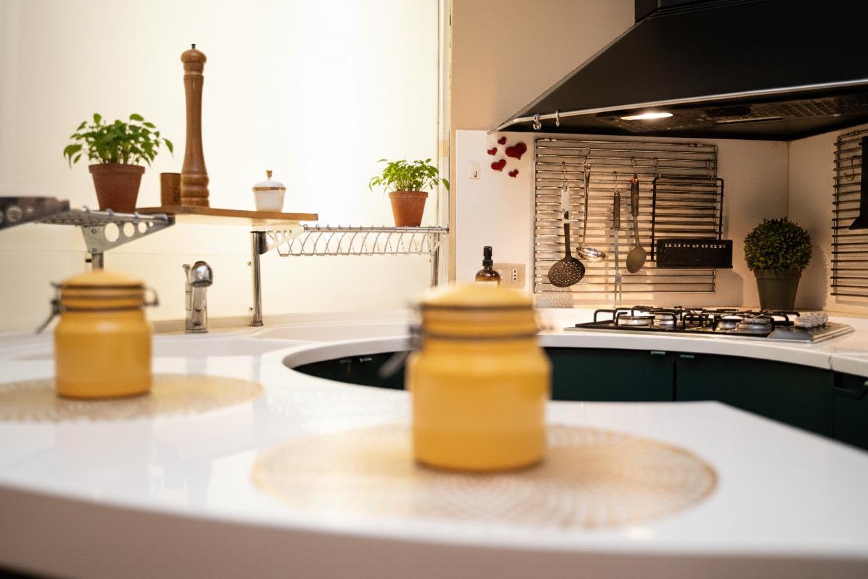 Dettagli di un'elegante cucina italiana