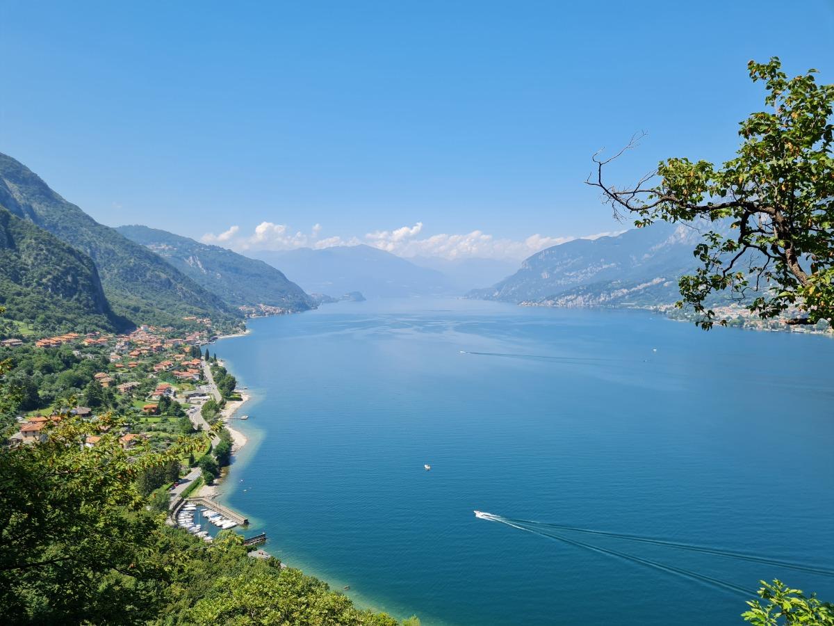 vista dall'alto lago di Como