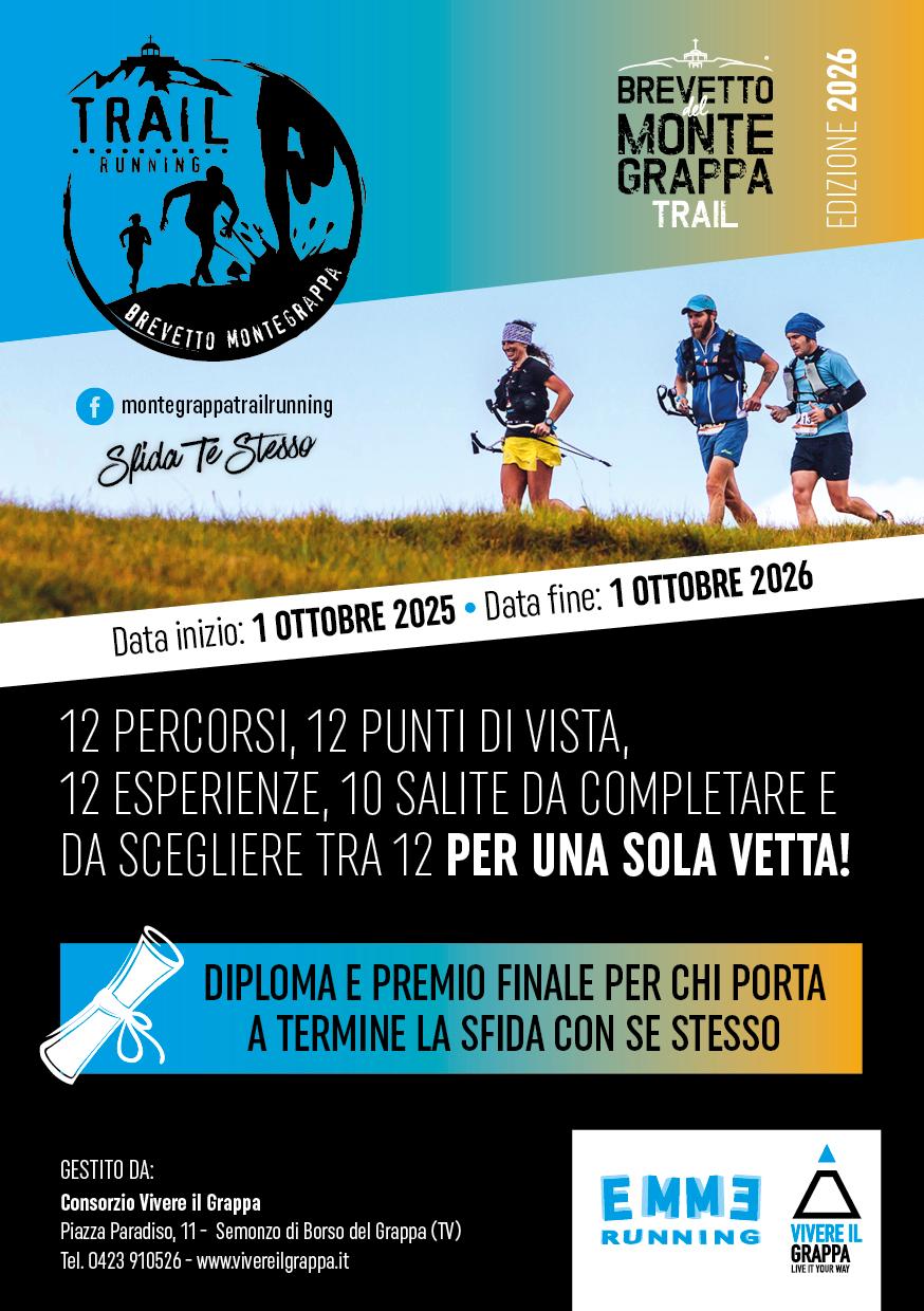 EDIZIONE 2026 MONTE GRAPPA TRAIL RUNNING dal 01/10/2025 al 01/10/2026