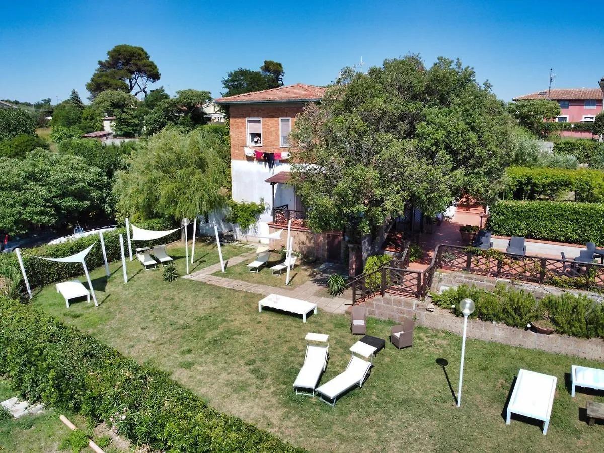 vista dall alto del giardino e della casa