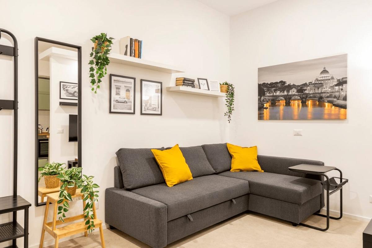 Divano letto in soggiorno