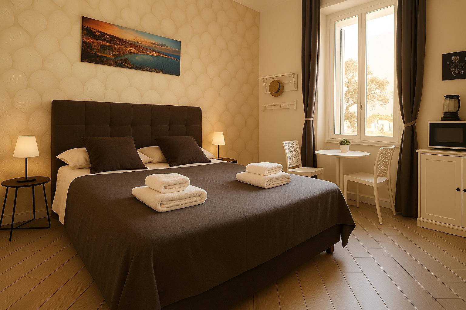 Appartamento 1 con letto king size e finestra