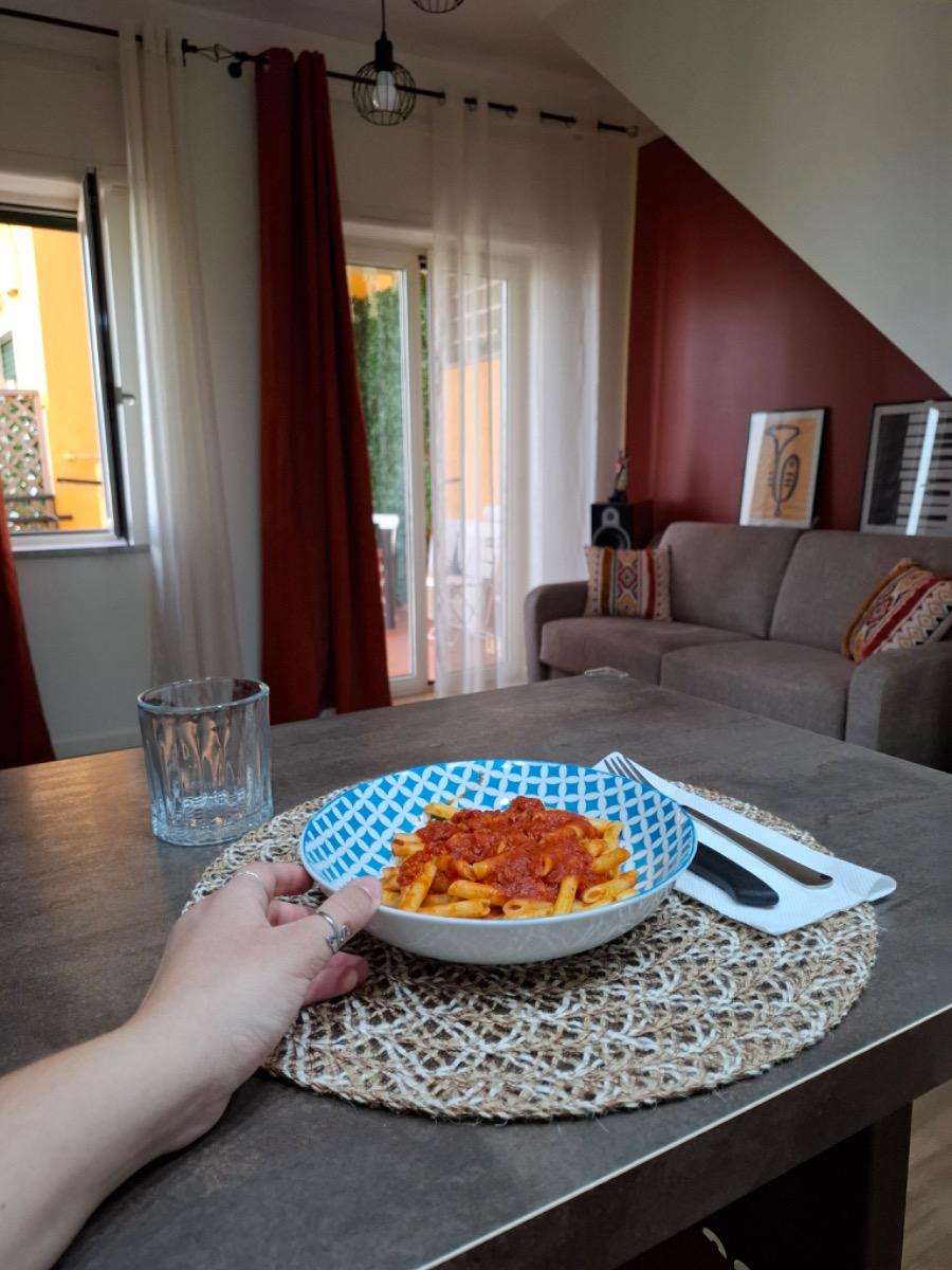 Living cucina Contrabbasso Rosso