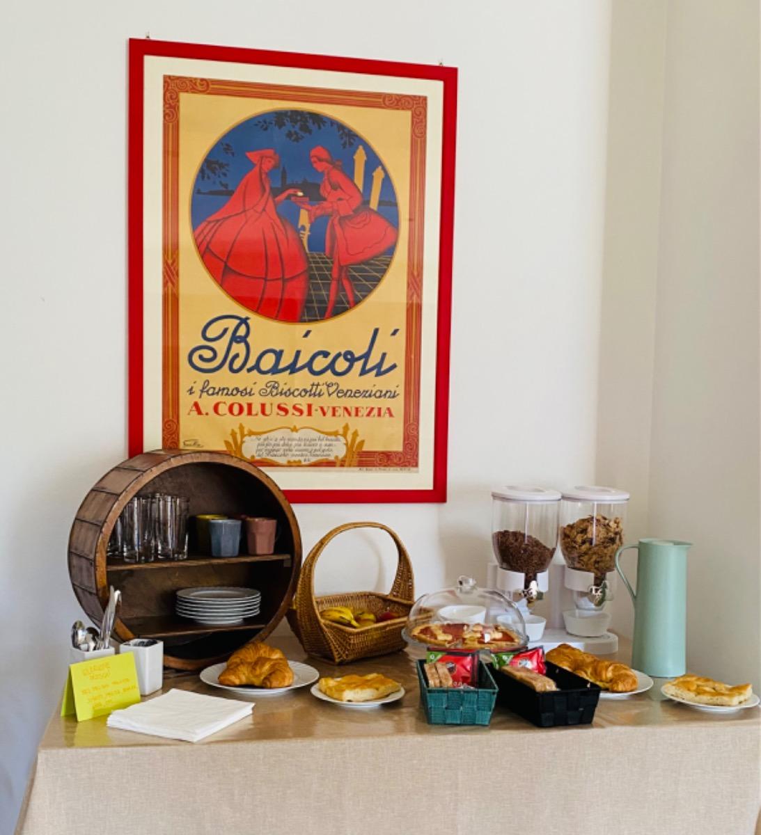 Il buffet della colazione.