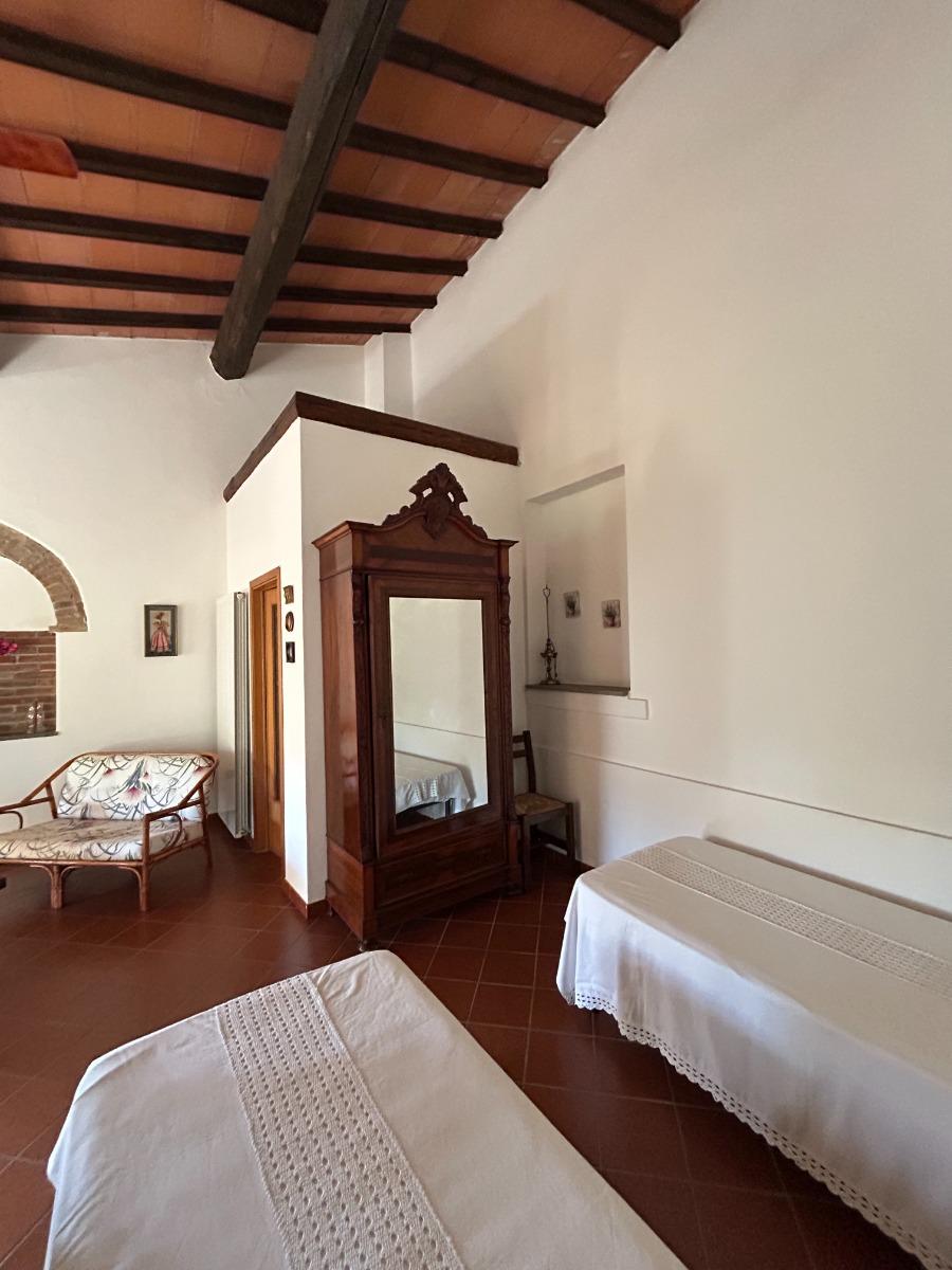 La zona notte del monolocale Il Granaio