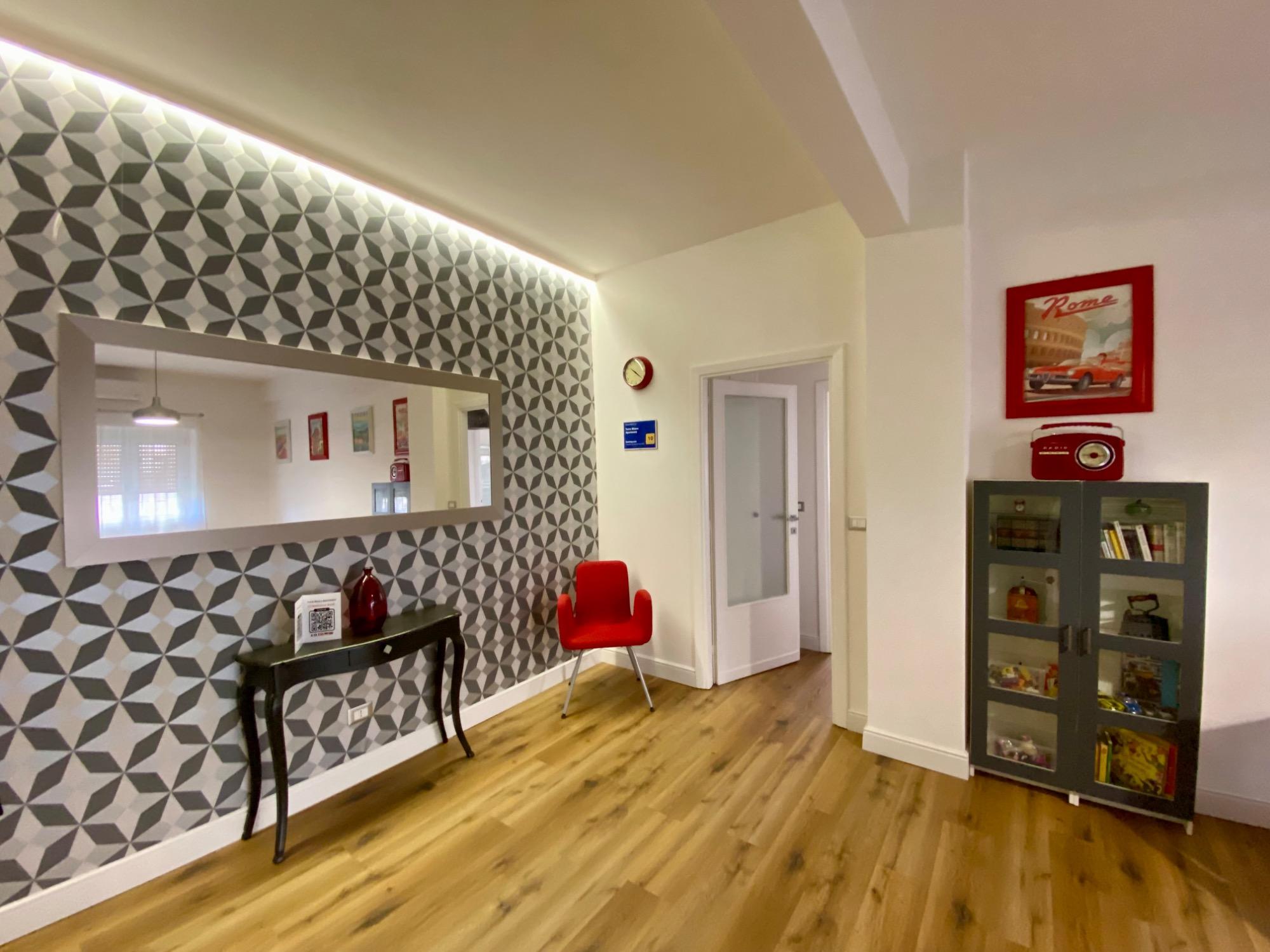 Living room with Smart TV and air conditioning