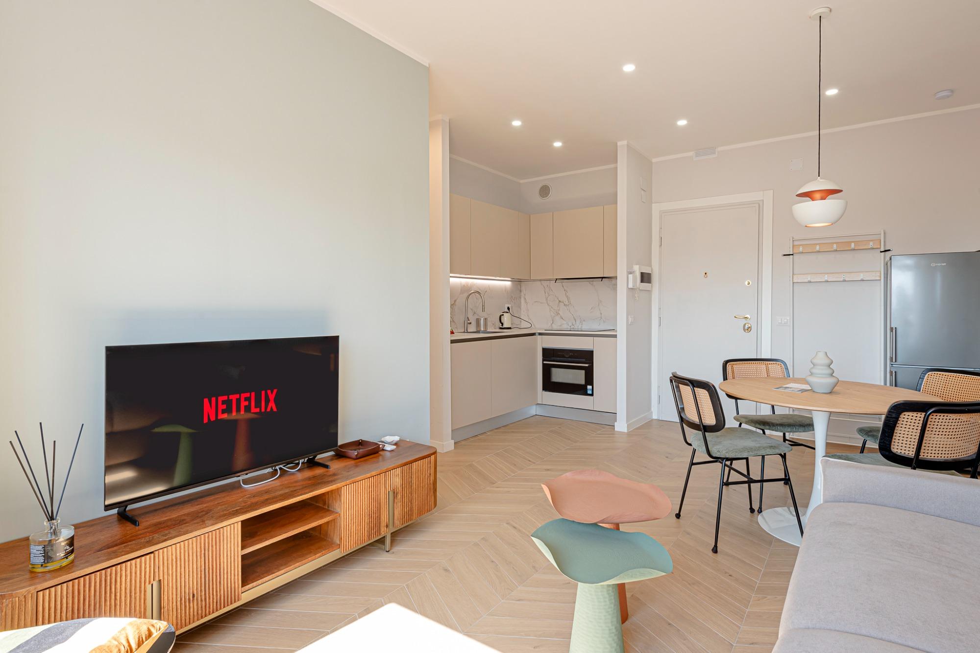 Soggiorno con divano letto