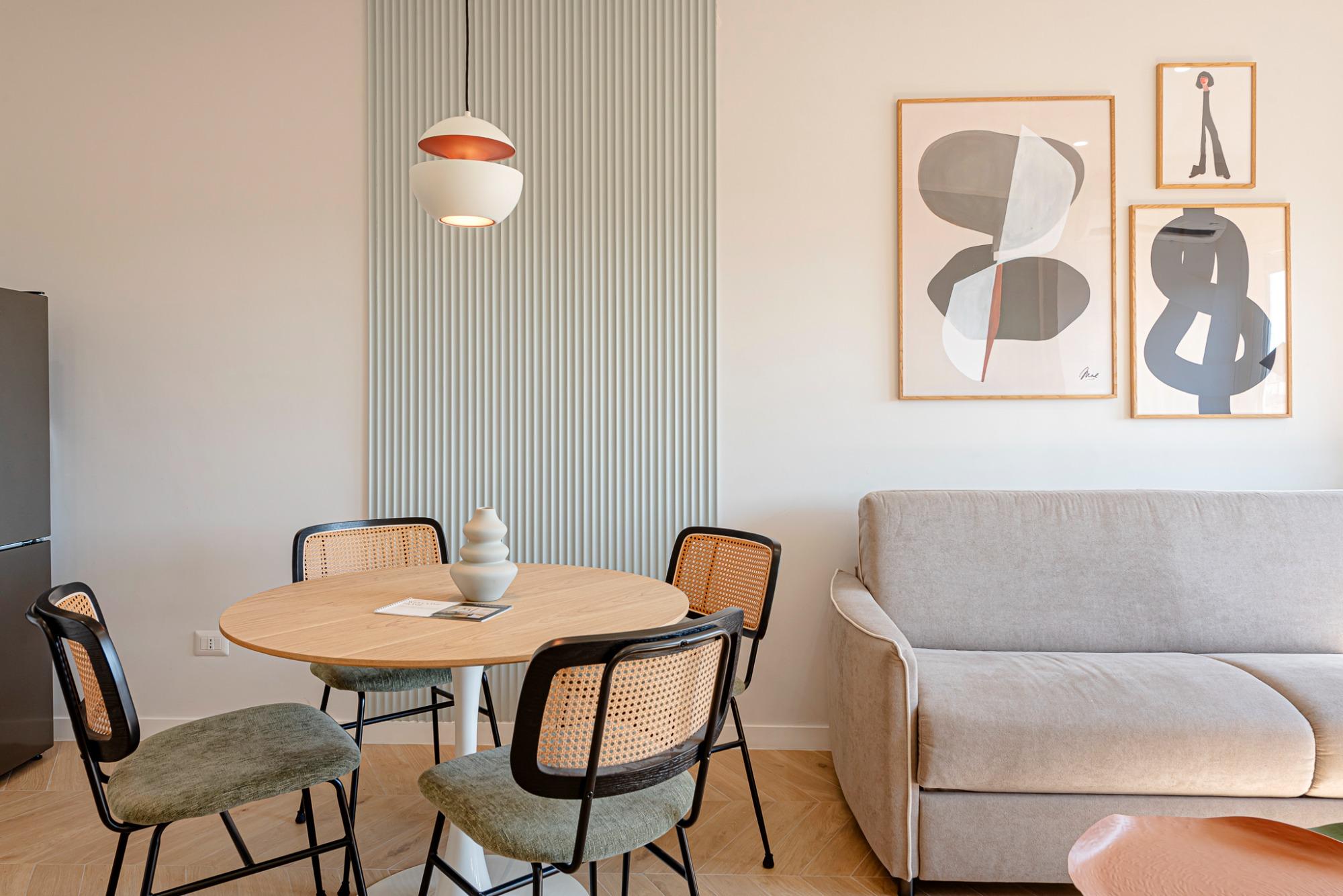 Soggiorno con divano letto