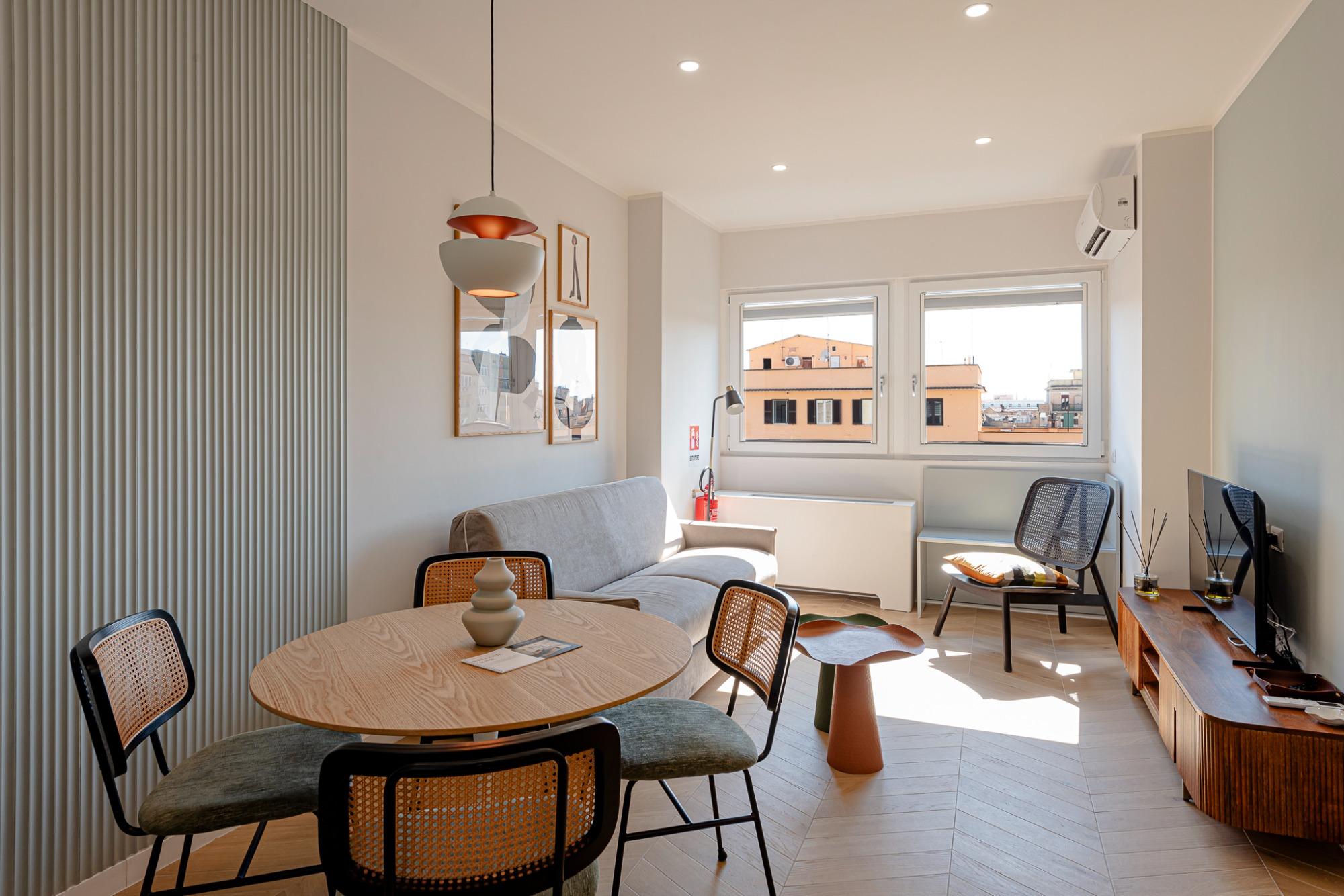 Soggiorno con divano letto