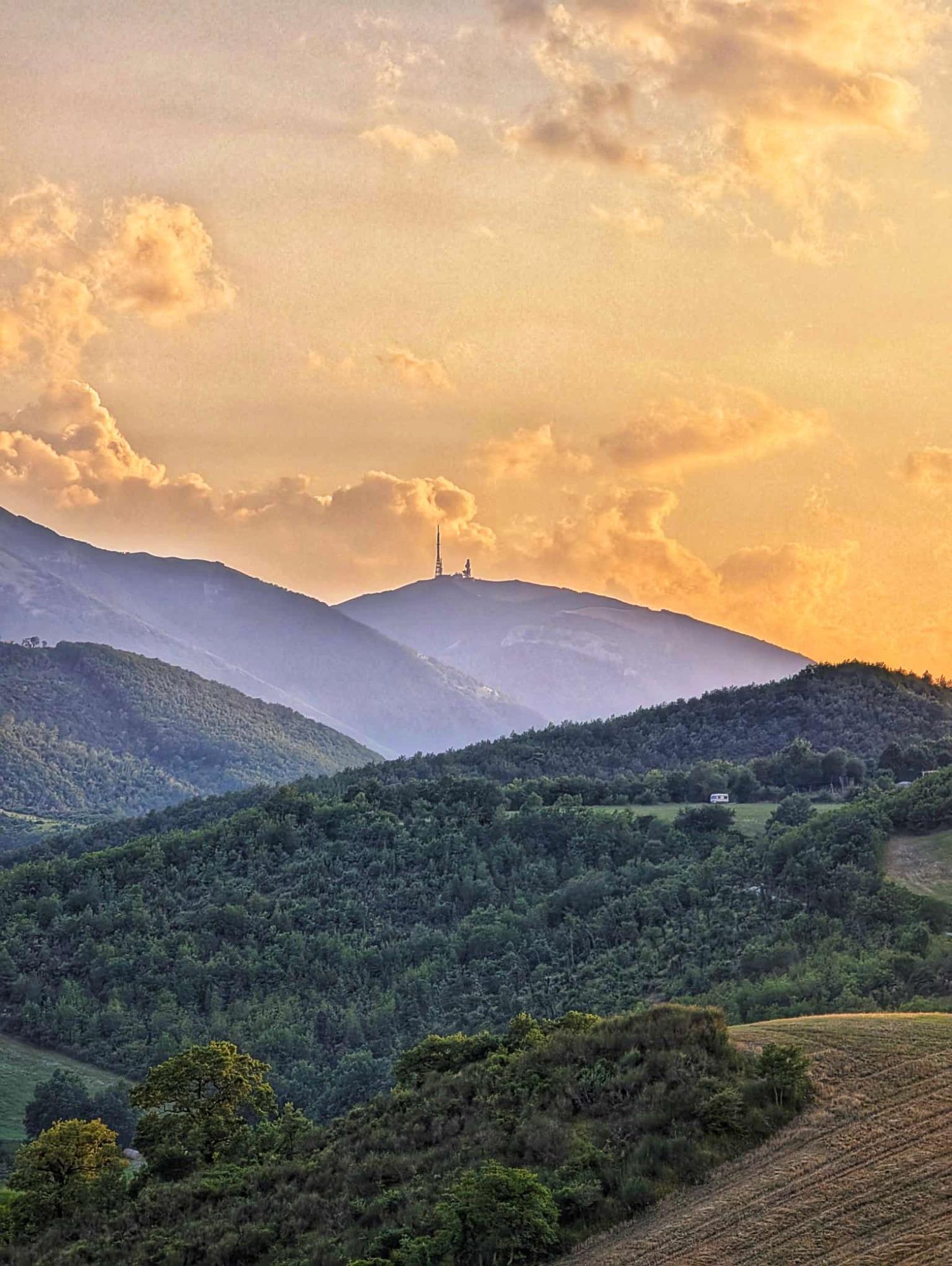 Panorama al tramonto