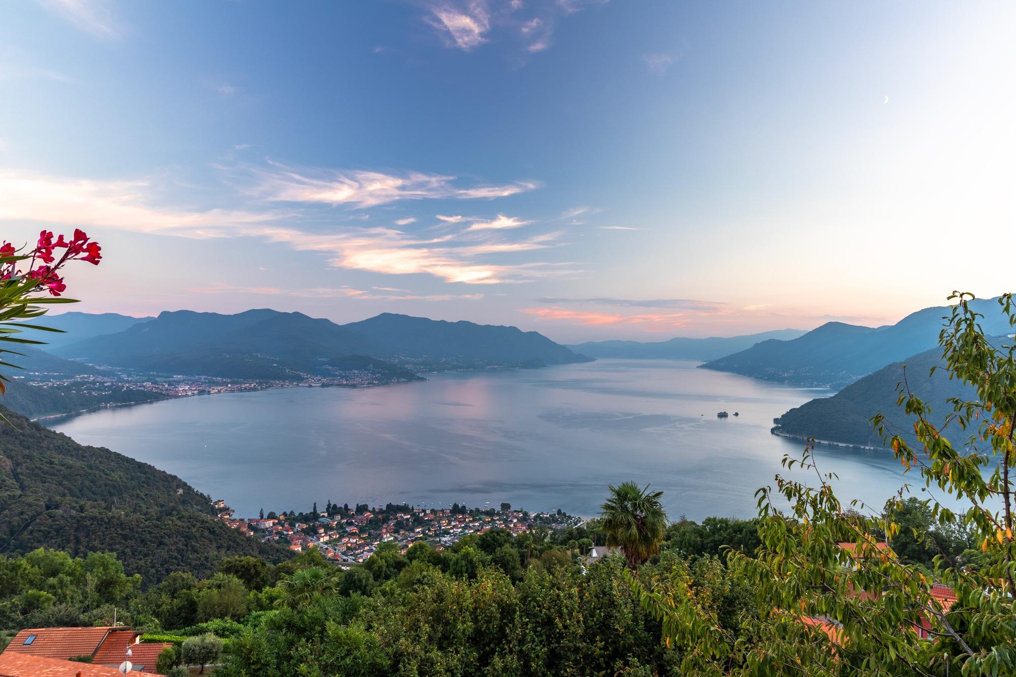 tramonto vista lago dalla terrazza