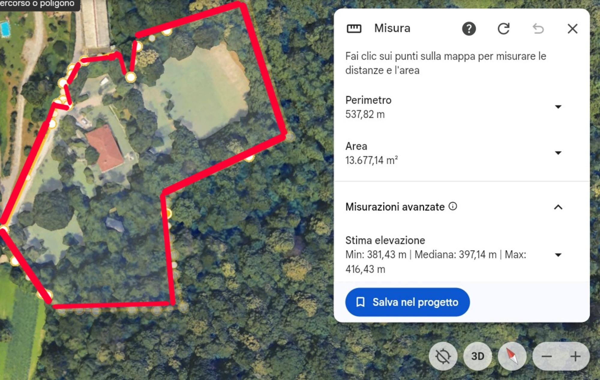 foto aerea giardino e bosco