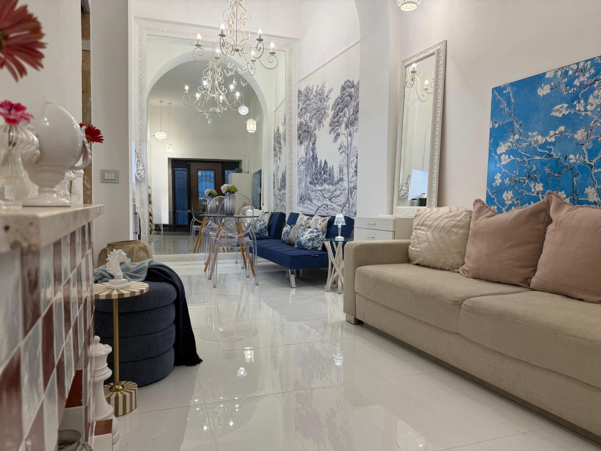 salotto con divano letto 140 x 190cm