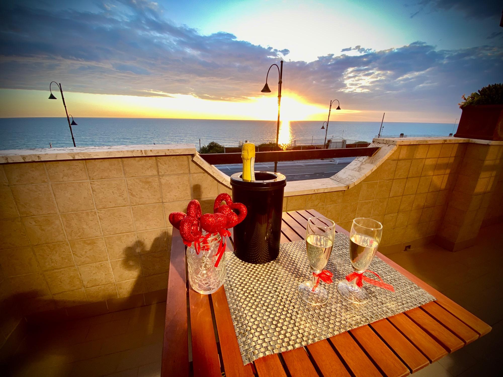 terrazza vista mare - tramonto