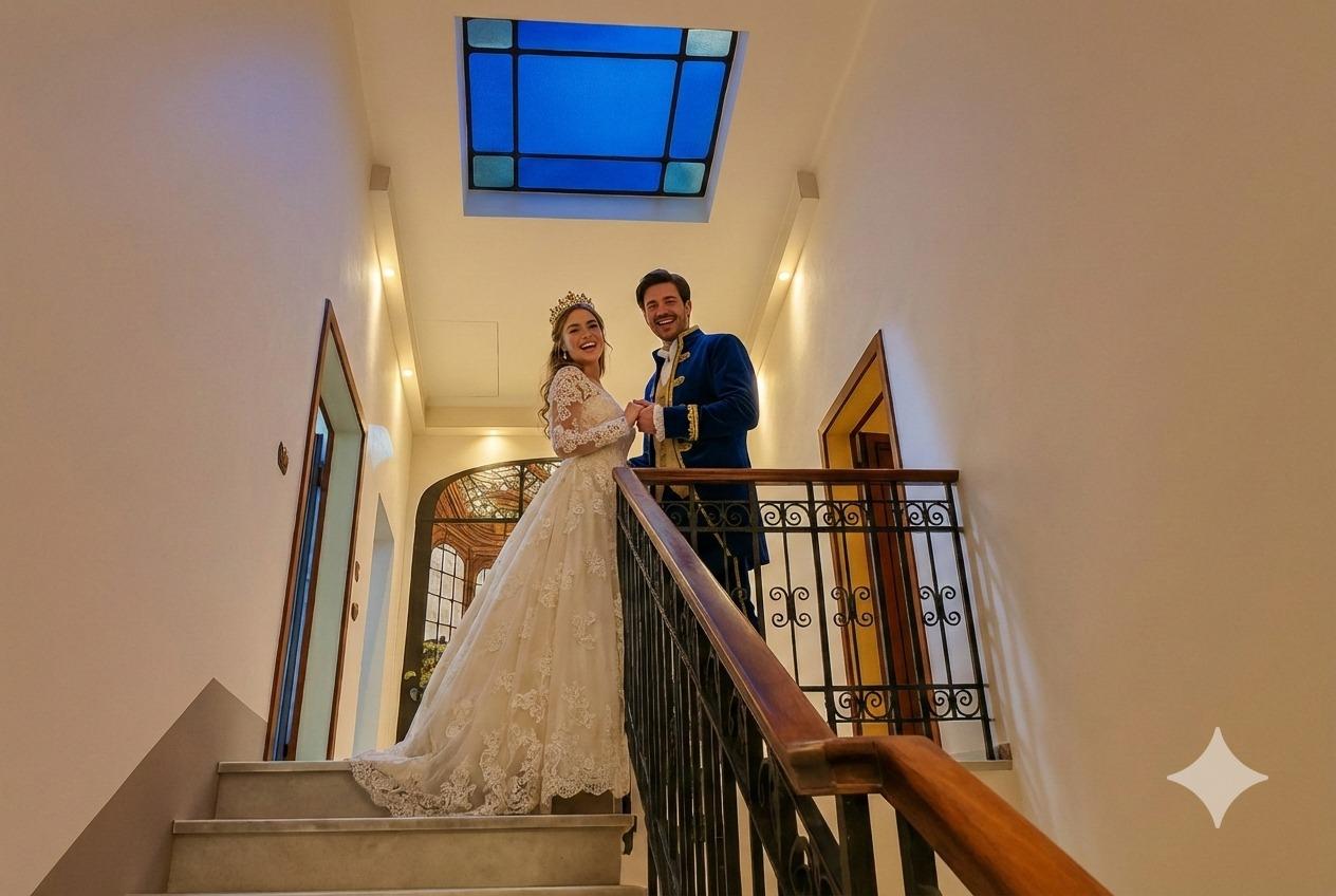 Scala che porta al piano superiore