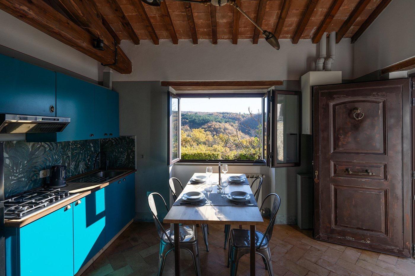 Spazio giorno e Cucina app. Villino Affaccio Valtiberina