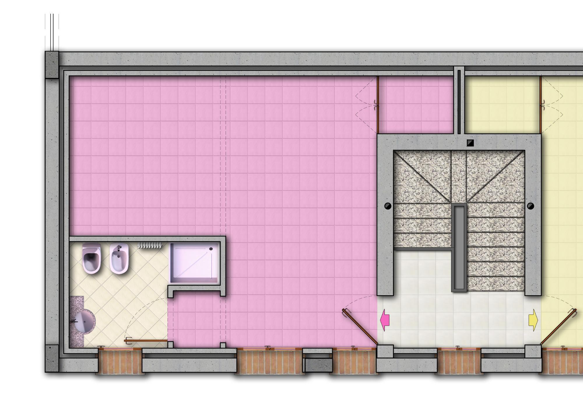 mappa monolocale mimosa
