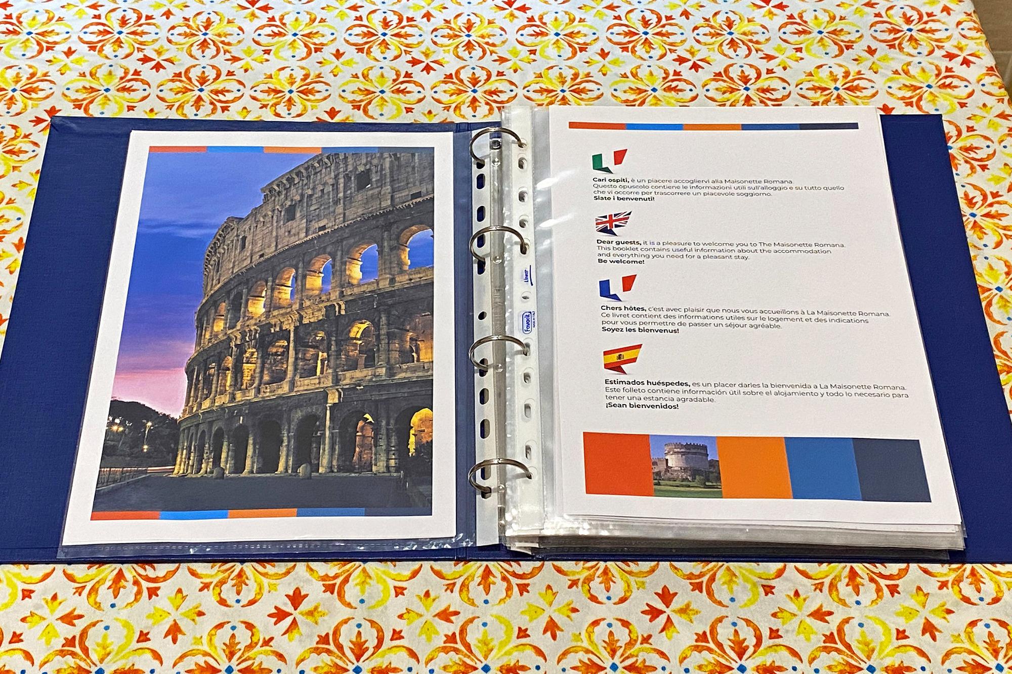 Classificatore con informazioni sull'appartamento e su Roma