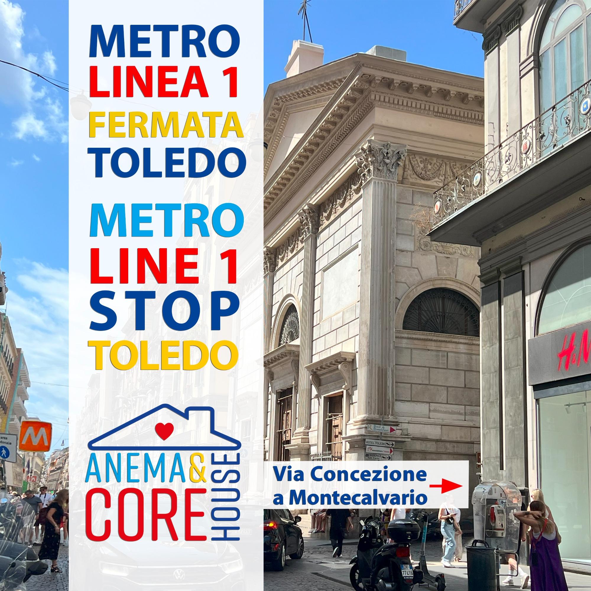 Vista di via Toledo altezza H&M dove inizia Via Concezione.