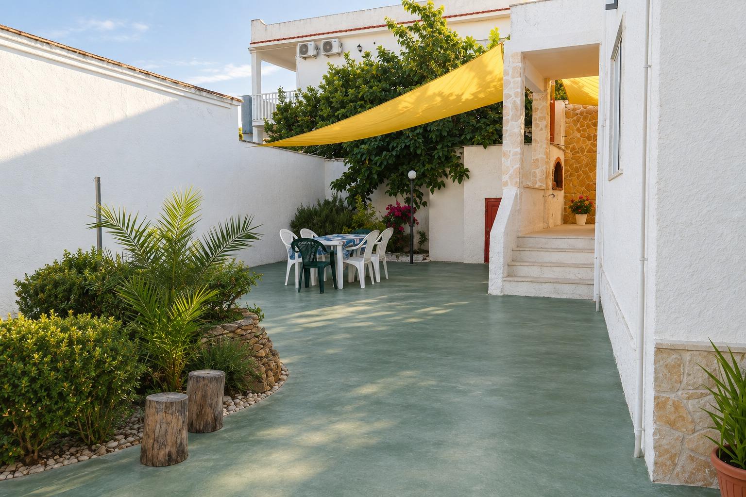 Giardino e parcheggio privato
