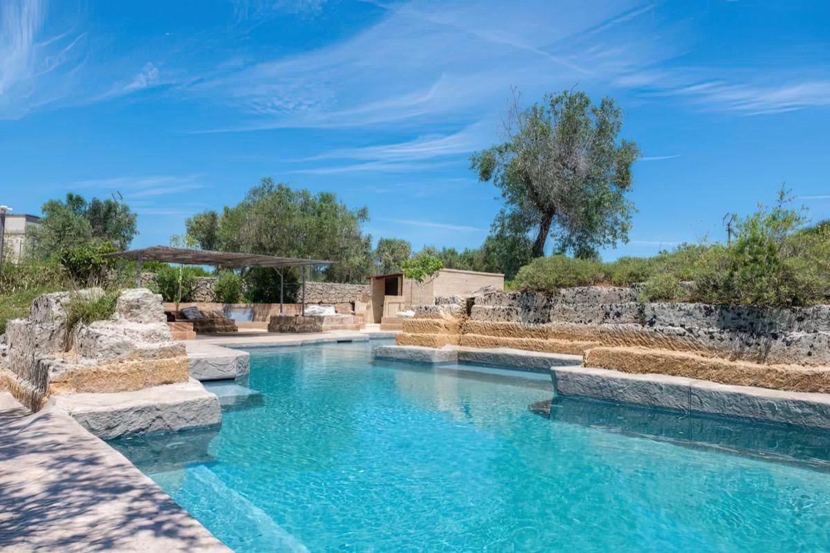 Our rock-cut swimming pool