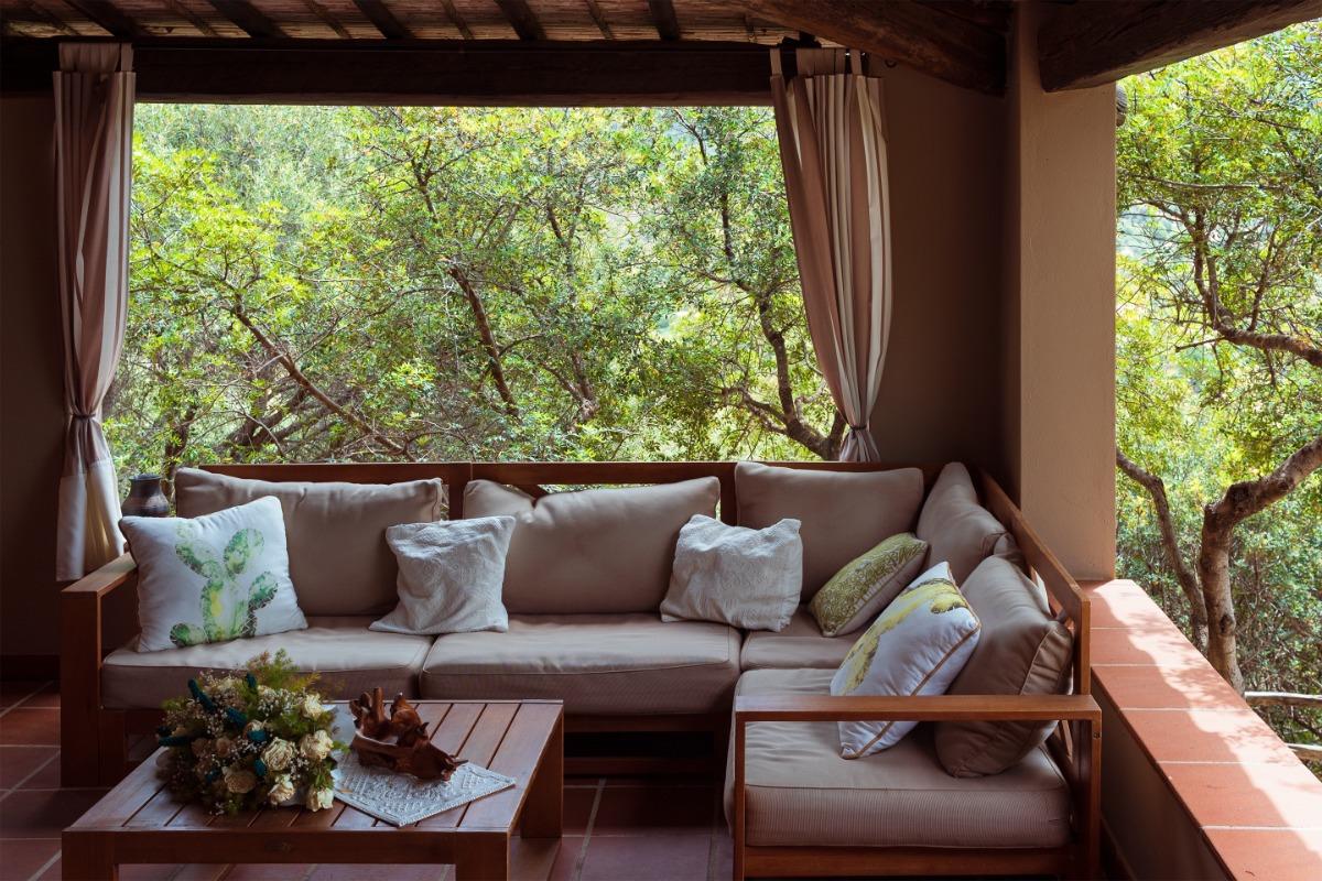 Veranda panoramica per relax e colazione