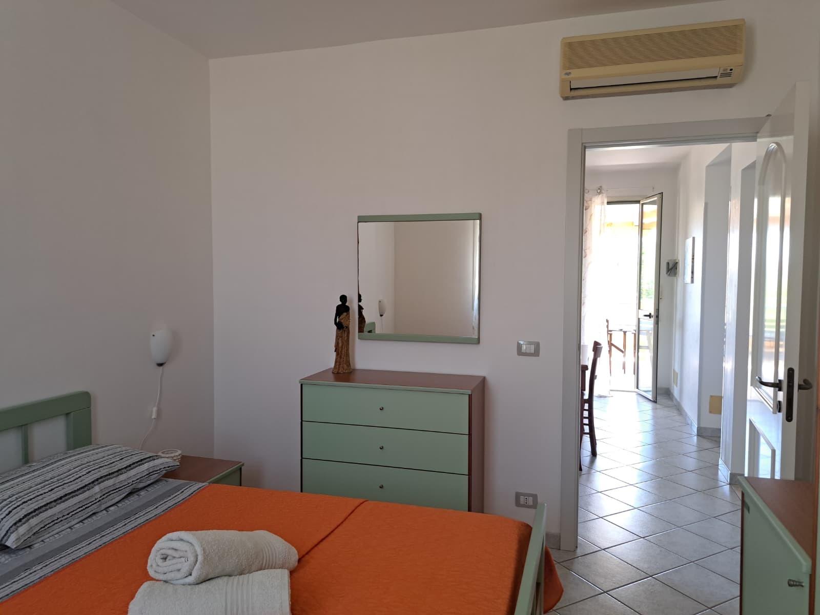 La camera da letto è climatizzata.
