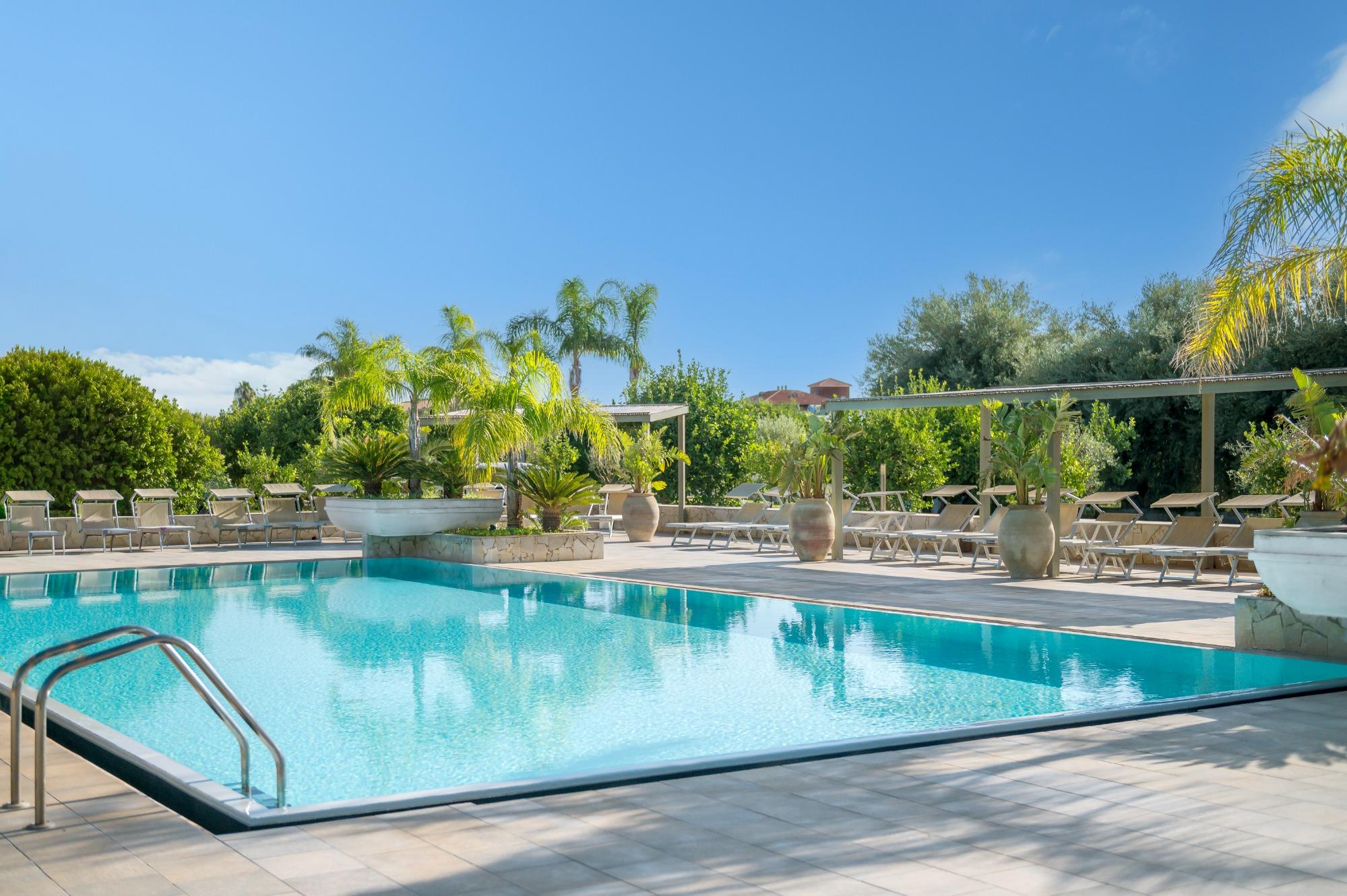Piscina con acqua salata
