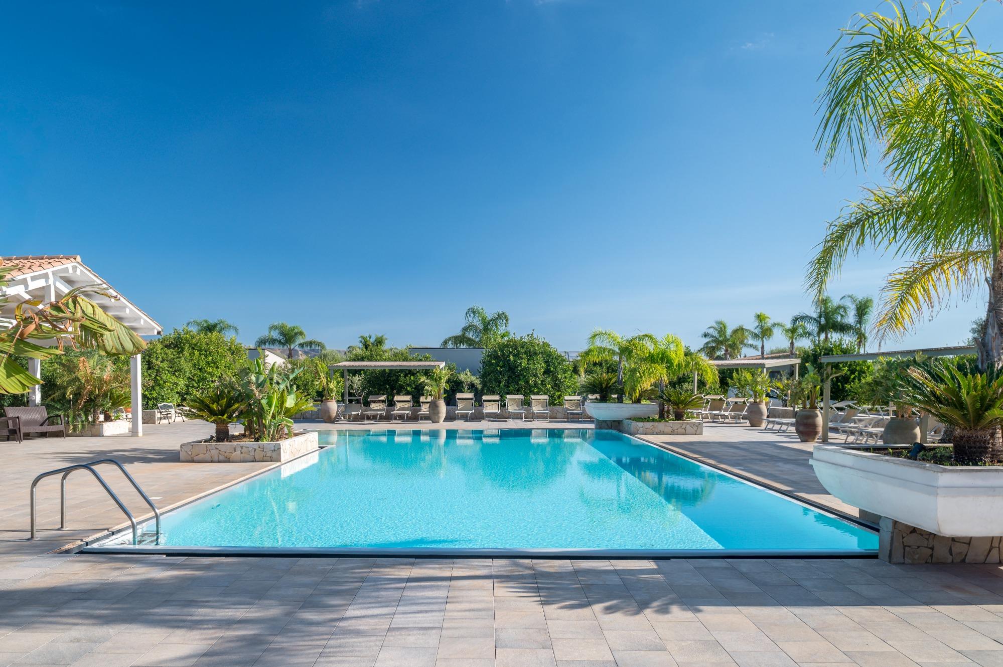 Piscina con acqua salata