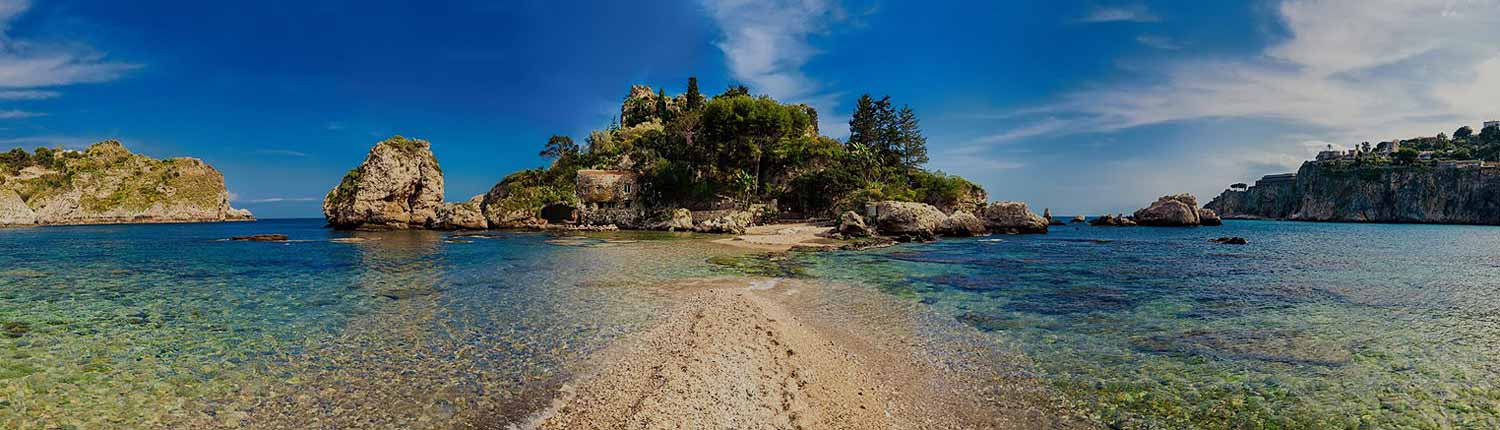 Taormina - Panorama di Isola Bella
