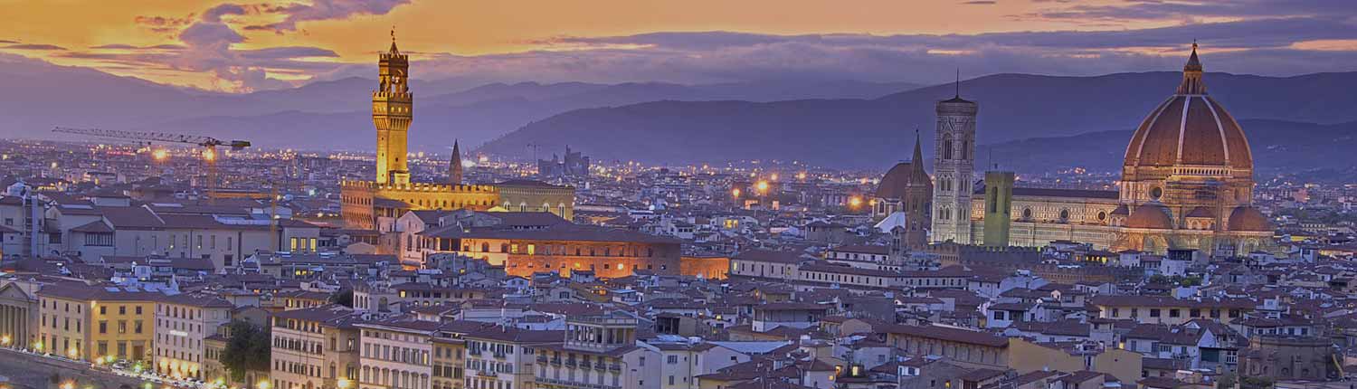 Firenze - Panorama di Palazzo Vecchio e della Cattedrale di Santa Maria in Fiore