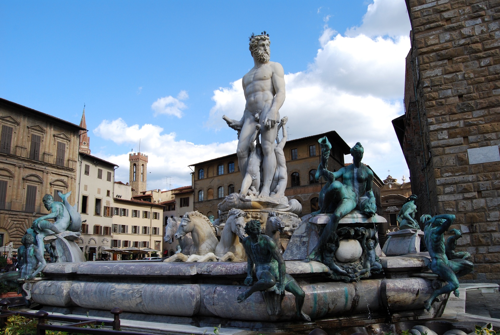 Firenze - Fontana del Nettuno in Piazza della Signoria - 