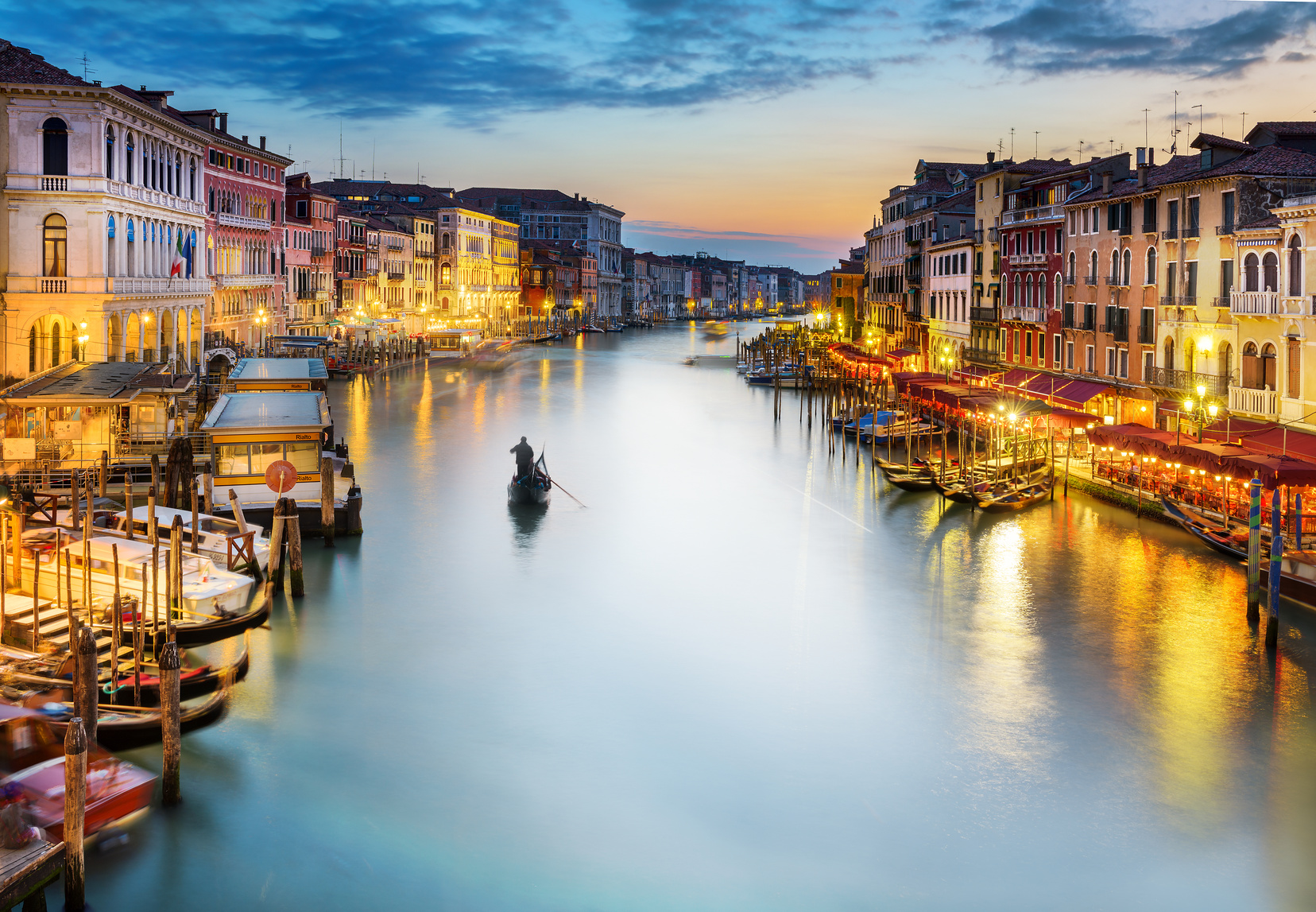 Venezia - Canal Grande di notte - 