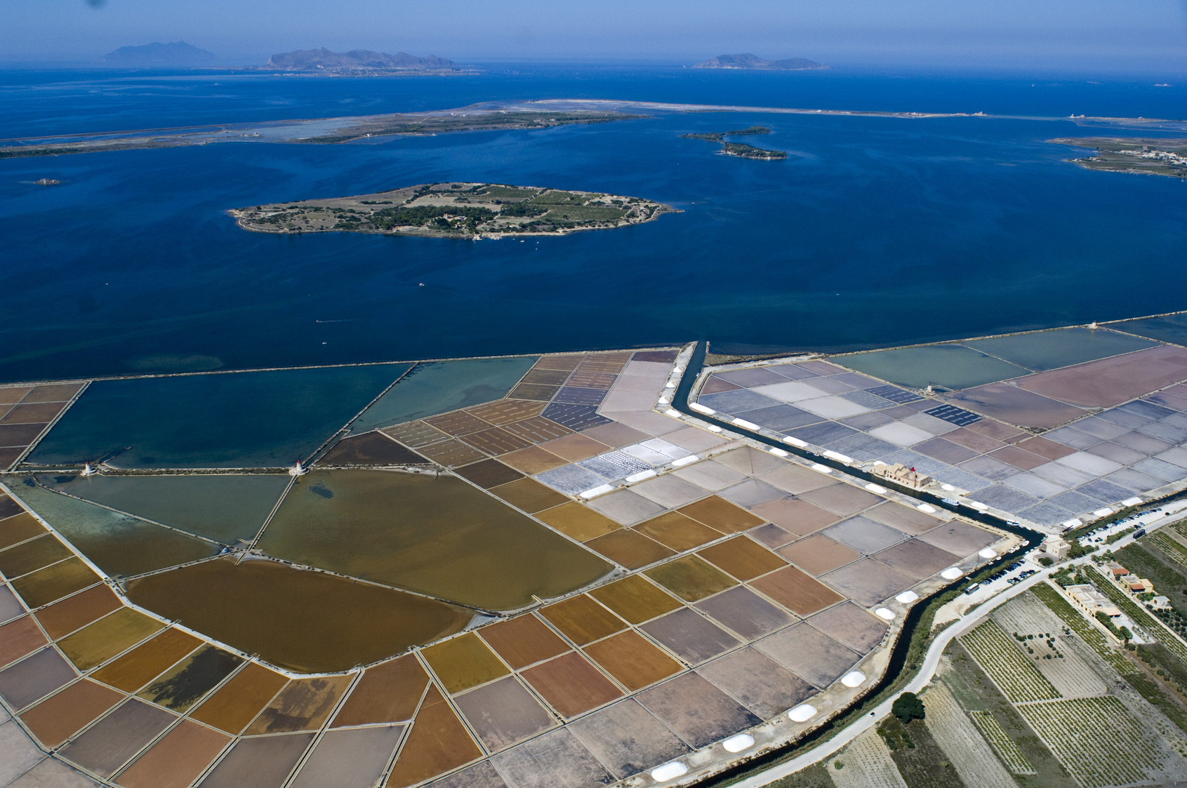 Marsala - Vista Aerea delle Saline -